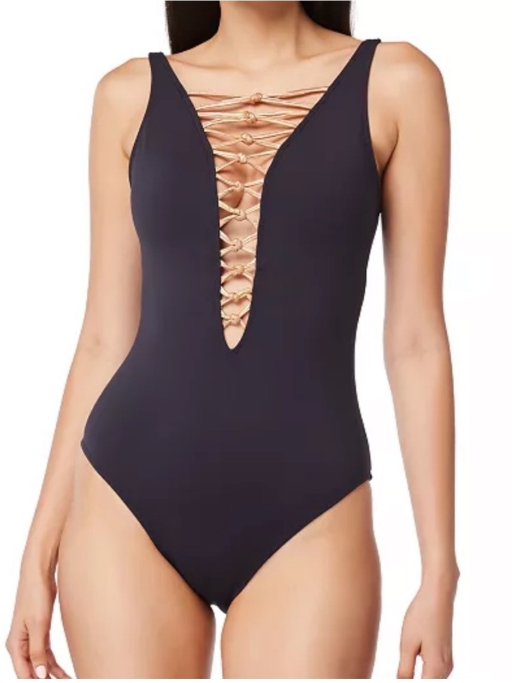 Bleu Rod Beattie Women's Plunging Halter One-Piece Swimsuit